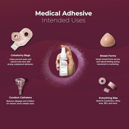 Skinister silicone skin glue bottle for ostomy and stoma care supplies