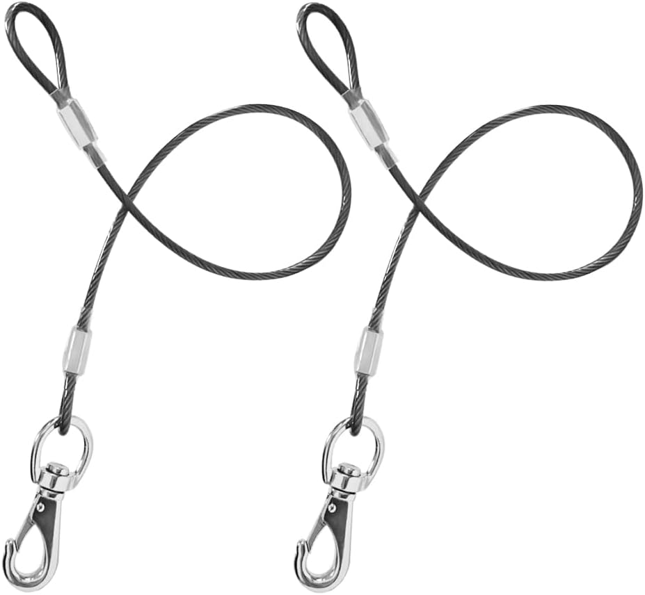 Mi Metty heavy duty pet lead extension showing the robust stainless steel core hardware construction.
