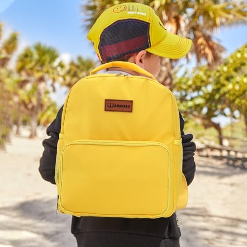 Water-resistant nylon feeding tube backpack for toddlers under six years old