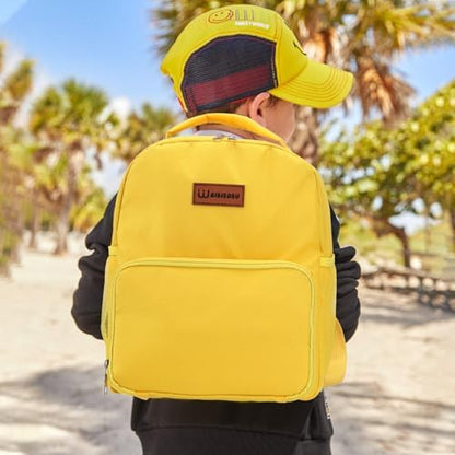 Water-resistant nylon feeding tube backpack for toddlers under six years old