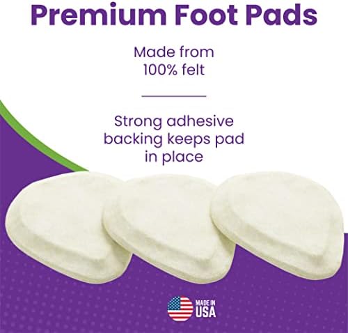 Side view of skived beveled edge on felt foot pads for low-profile comfort.