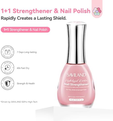 Saviland 15 milliliter nail treatment bottle lifestyle shot