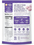 Close up view of freeze dried organic Greek yogurt drops for baby self feeding practice
