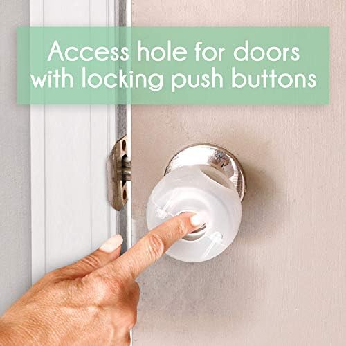Baby safety door knob covers removed for easy transport