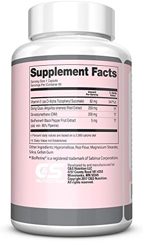Re+Gen Nutrition DIM supplement supplement facts panel detailing extra strength ingredients.