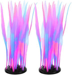 Soft silicone glowing fish tank decorations showing the heavy black resin anchor base.