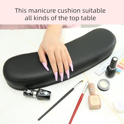 Ergonomic manicure wrist support pad in black color