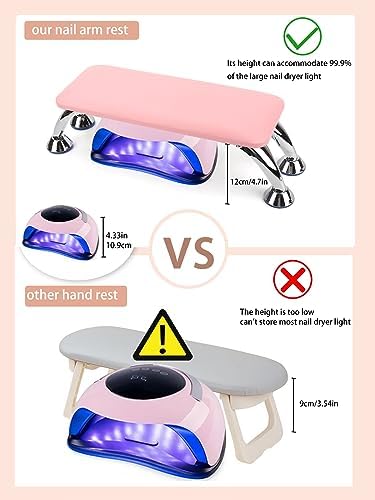 Detachable stainless steel legs for nail arm rest