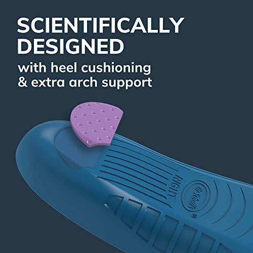 Bottom view of the arch support structure on the Dr. Scholl's orthotic insoles.