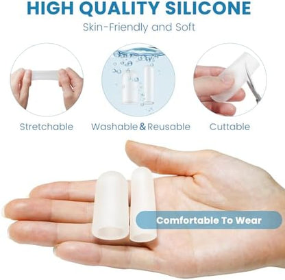 Waterproof testing of the silicone finger protectors under running water.