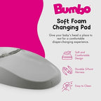 Bumbo contoured diaper station showing safety harness