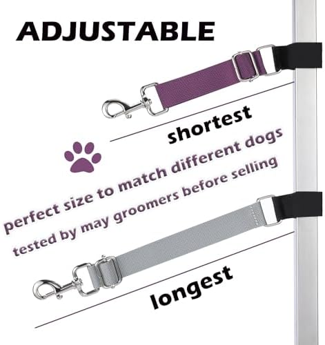 Adjustable nylon grooming restraint for small and large dogs