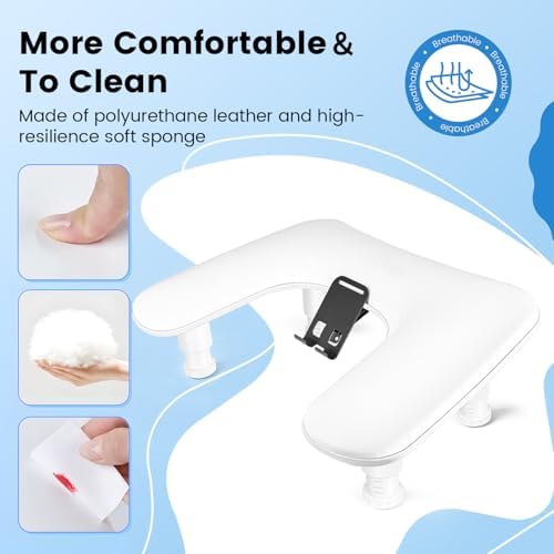 Jodsone arm rest on a salon desk showing ergonomic positioning