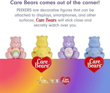 Cheer Bear adhesive miniature decoration with red heart base
