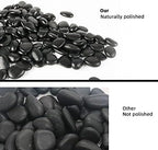 Black pebbles for plants in a transparent vase filler