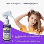 Safe anti-lice spray for children and adults with included nit comb.
