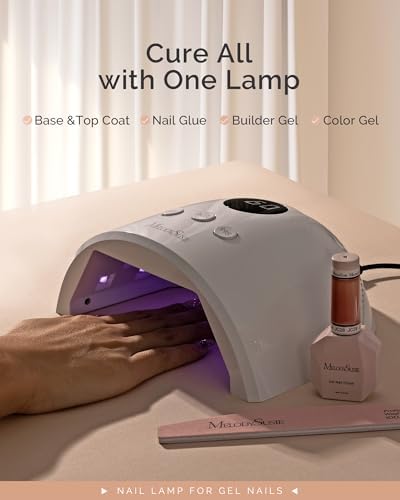 MelodySusie Plus30F nail light showing digital LCD display screen and timer buttons