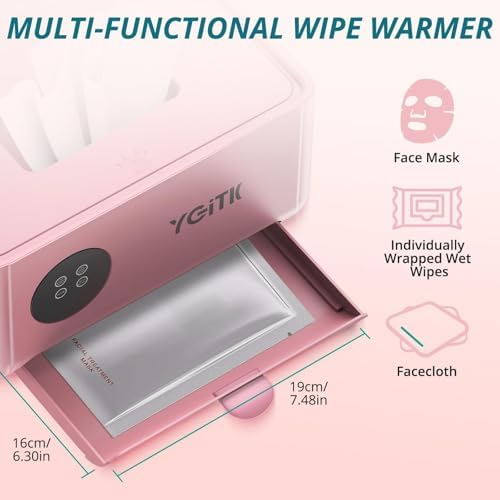 CMANLNYK wipe warmer showing touch control and temperature settings