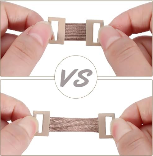 Rust resistant metal hooks on elastic bandage fasteners.