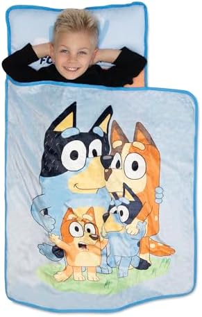 Bluey Kids Nap-Mat Set – Includes Pillow and Plush Blanket – Great for Boys or Girls Napping During Daycare or Preschool - Fits Toddlers and Young Children - Image 4