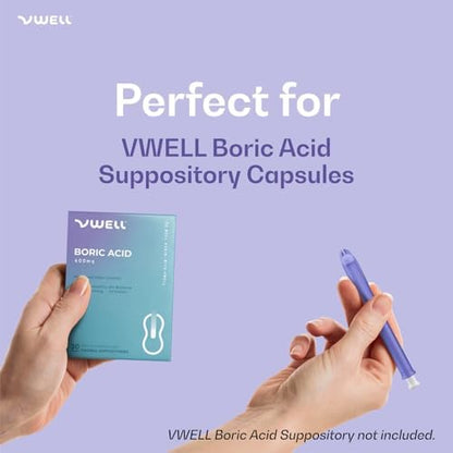 VWELL MaxComfort applicator used for IVF tablets and feminine care