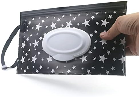 Fkeyto travel wipe pouch showing flip-top lid functionality