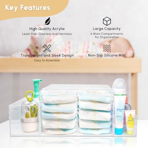 Nanyezh baby dresser tabletop organizer with anti-slip base