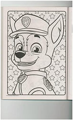 Open pages of the kids rescue pup activity collection showing a detailed maze puzzle page.