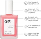 Gitti plant based nail treatment pink guava shade bottle