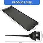 Balayage board and applicator brush set for hair coloring