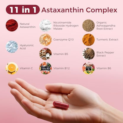 Authentic USA imported AiVital astaxanthin complex for skin hydration and eye health support
