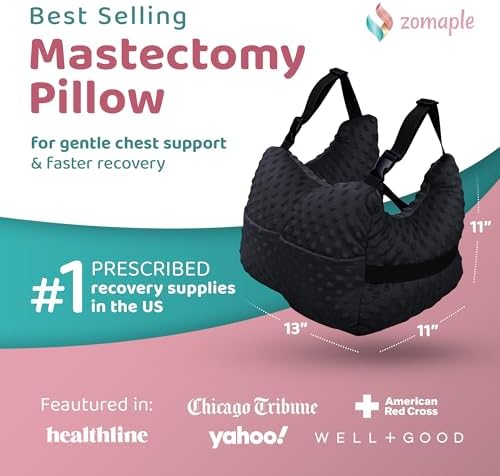 Zomaple post-surgery chest pillow showing minky fabric texture