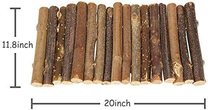 PINVNBY Guinea Pig Wooden Ladder Bridge (20 x 11.8 in) Rabbits Hideout, House, Tunnel, Rodents Chew Toys for Bunny, Chinchillas, Hedgehogs, Ferrets, Rat and Small Animals-Extra Large - Image 6