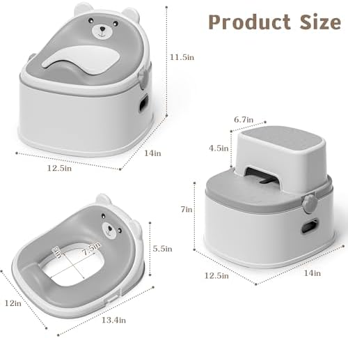 Toddler using Himold potty as a step stool