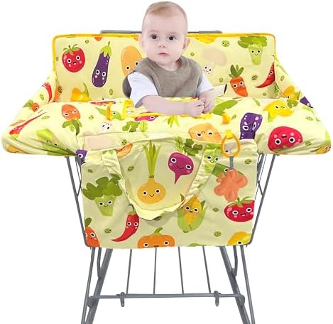 Padded grocery cushion cover showing soft cotton fabric pattern texture
