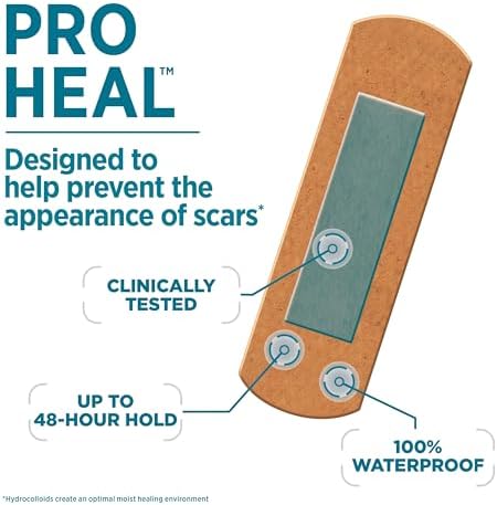 USA imported BAND-AID advanced healing flexible waterproof bandages displayed on a clean white surface