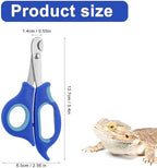 Blue ergonomic non slip handle on small animal claw trimmer tool
