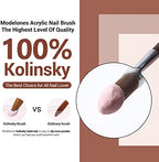 Close-up view of the 100 percent pure Kolinsky hair bristles and oval crimped shape