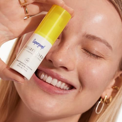 Supergoop! Bright-Eyed Mineral Eye Cream applicator and bottle