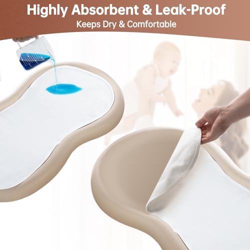 Ajrwiiy changing pad liner set showing contoured peanut shape