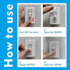 Transparent childproof switch guard side profile