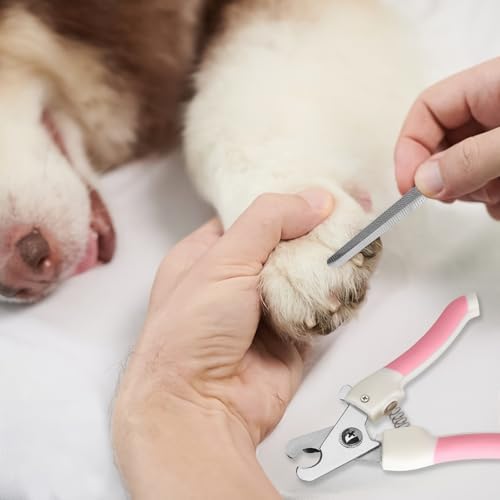 Rishav Pet Care professional puppy nail trimmer showing tension spring function