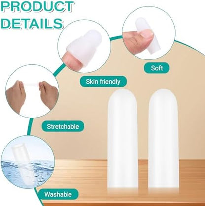 Reusable rubber fingertip covers for trigger finger arthritis pain support cushion