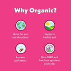Once Upon A Farm organic baby puffs standard USA imported packaging layout