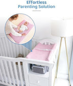 Loonah compact changing pad side profile showing contoured edges