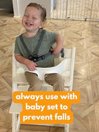 Side profile of Roka Harness showing secure fit for toddler