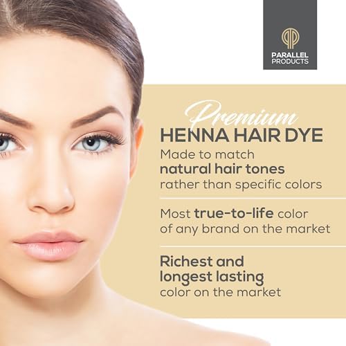 Parallel Products ammonia free henna hair tint packaging details and ingredient information