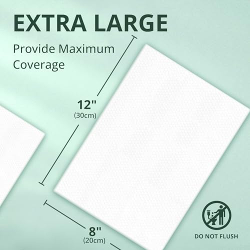 WhyWorry extra large body cleansing wipes for elderly care size illustration