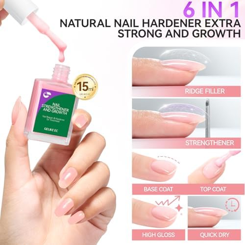 Application of Gelike Ec protein nail repair on fingernails