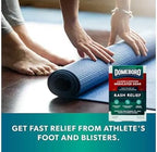 Domeboro astringent solution packaging demonstrating its application for athlete foot and insect bites.